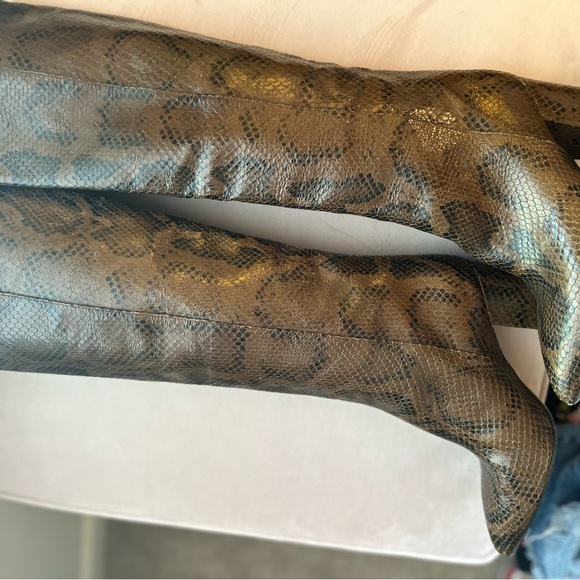 Paris Texas Python Print Boots Camel. Sz 36.5 (6) - Picture 8 of 8